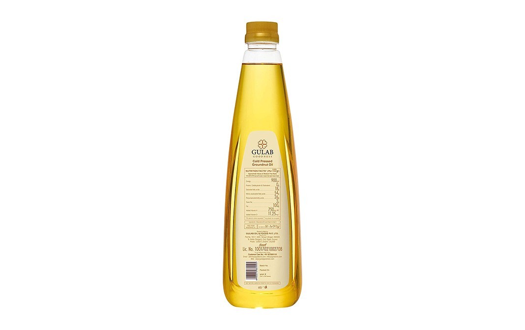 Gulab Goodness Cold Pressed Oil Ground Nut   Plastic Bottle  1 litre